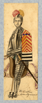 32652 Afbeelding van een kostuumontwerp van Albertus van Egmond te paard, figurant in de maskerade van de studenten van ...
